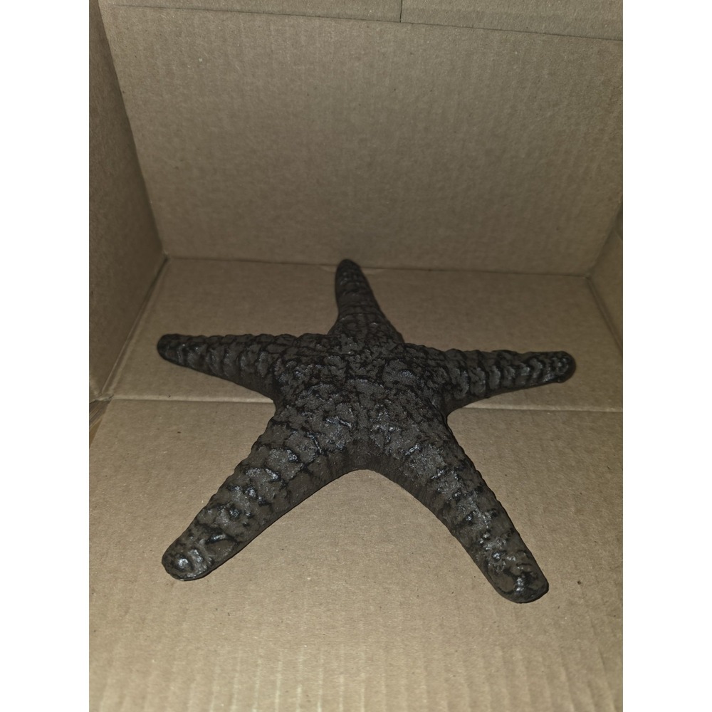 CAST IRON  STARFISH, 7 1/2" DIA., WT. 1‎ LB 10 oz, PAPERWEIGHT OR DOORSTOP, VG